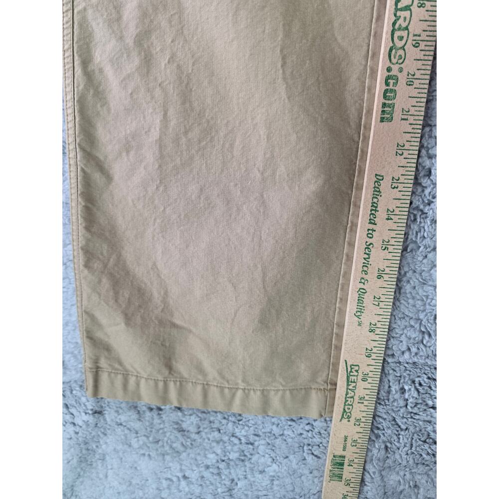 American Eagle Pants Size 12 Khaki Wide Leg Button Detail Preppy Y2K 90s Sailor - Picture 9 of 12
